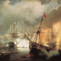 Морское сражение при Наварине 2 октября 1827 года.