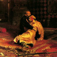 Иван Грозный и сын его Иван 16 ноября 1581 года.