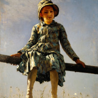 "Стрекоза". Портрет В.И.Репиной, дочери художника. 
