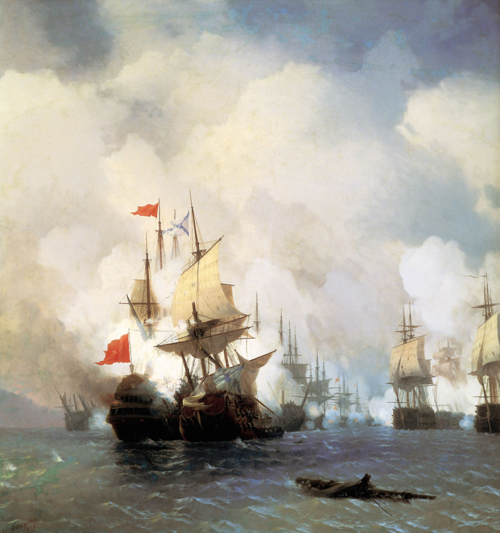 Бой в Хиосском проливе 24 июня 1770 года. 