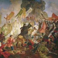 Осада Пскова польским королём Стефаном Баторием в 1581 году.