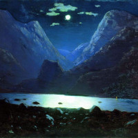 Дарьяльское ущелье. Лунная ночь. 